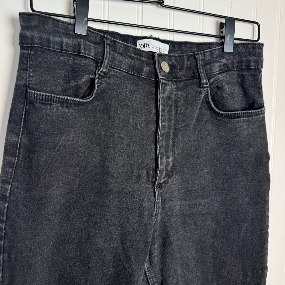 Zara High-Waist Black Skinny Jeans Women's Size 8 - Picture 4 of 12